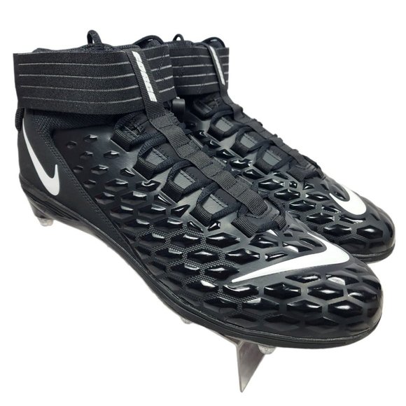Nike Men's Size 14.5 Black Force Savage 2 Pro Football Cleats